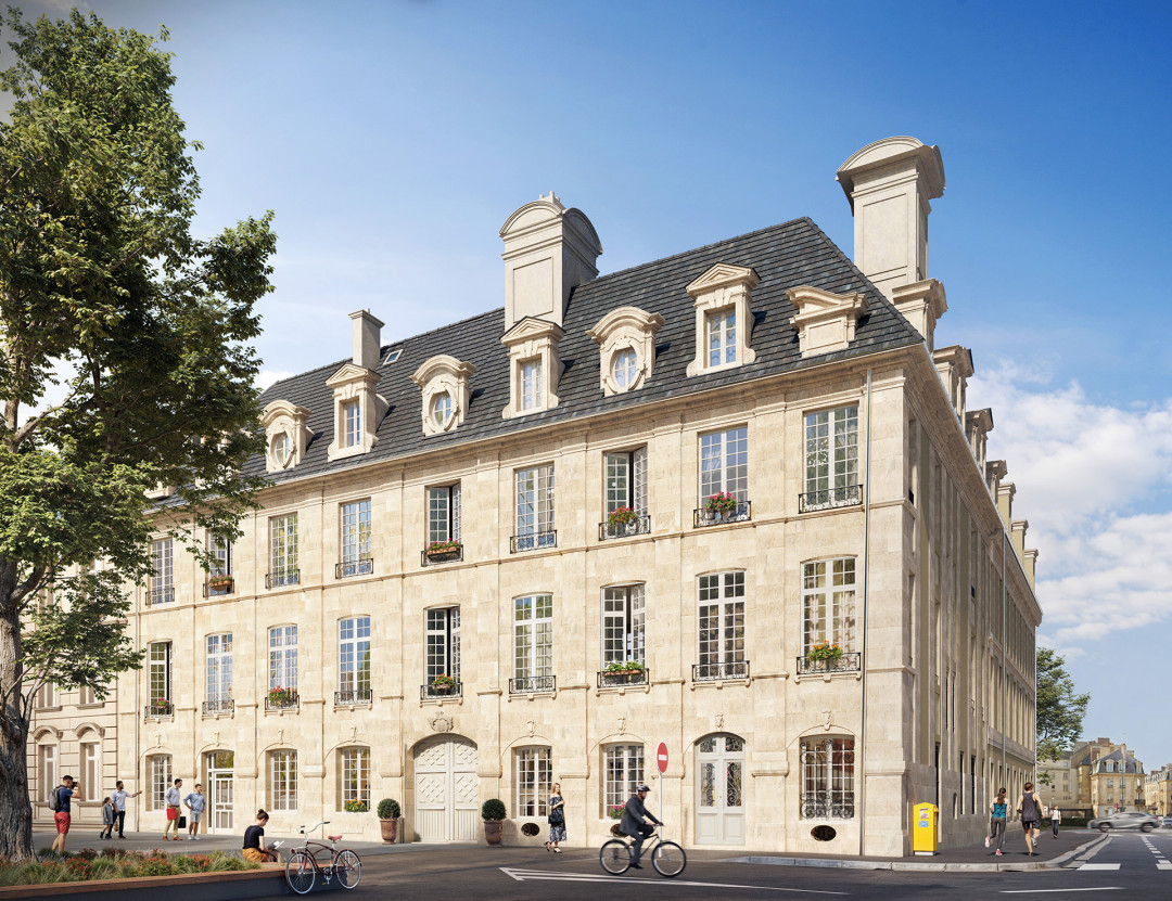 Façade de l'hôtel Daumesnil à Caen