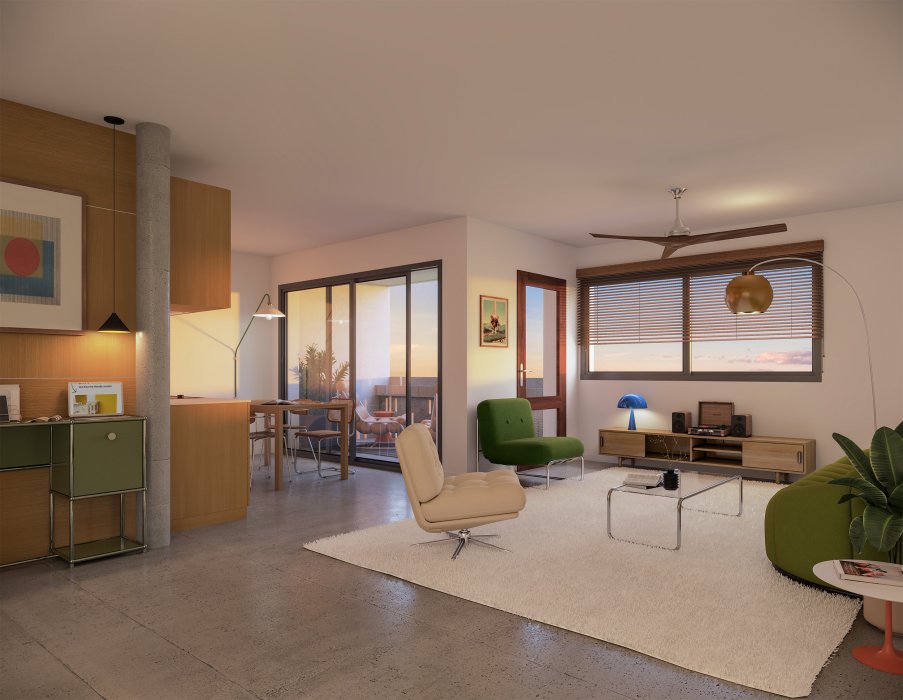Intérieur du projet de la caserne de Vion à Toulouse