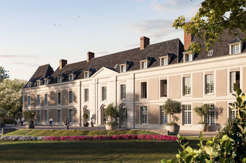 Vue de la façade du Château de Brou